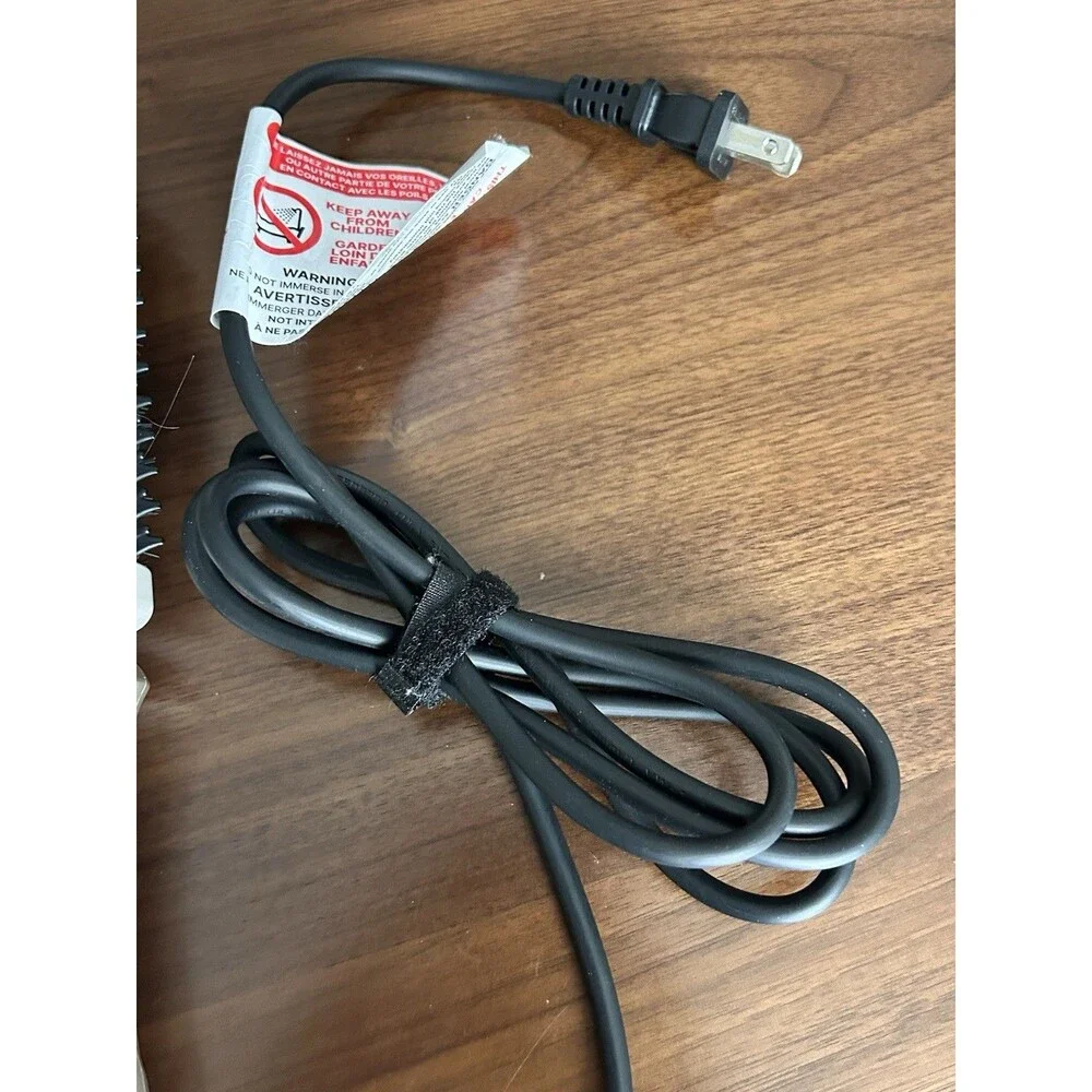 TYMO Heated Curling Brush w/ Adjustable Heat Settings, Electric, Silver/Black